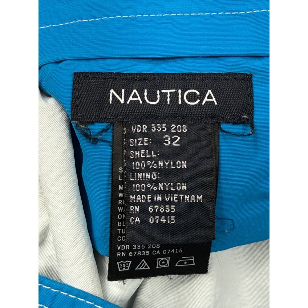 Vintage Nautica Swim Trunks Mens Sz 32 Blue drawstring stripes accent bands - Picture 8 of 16
